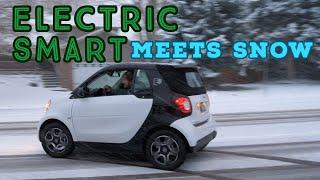 Our Electric Smart Car Meets Snowy Colorado