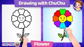 How to Draw a Flower? - Drawing with ChuChu – ChuChu TV Drawing for Kids Easy Step by Step