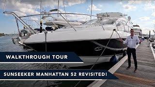 Suneeker Manhattan 52 Revisited! Walkthrough Yacht / Boat Tour - Power and Style! Not to be missed!