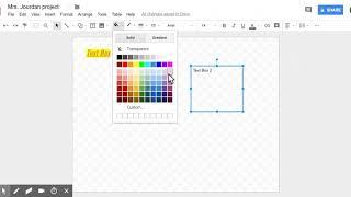 Google Drawings-Add a text box and customize