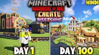 I Survive 100 Days in Create Mod Minecraft Hardcore (HINDI)