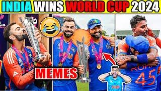 INDIA WINS WORLD CUP  IND vs SA WORLD CUP FINAL 2024 MEMES 