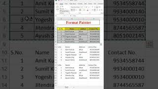 Format Painter in Excel | Auto Format Data | #exceltips @tausifeduworld