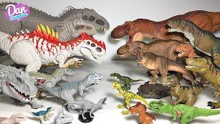 T-Rex vs Indominus Rex! Jurassic World & Jurassic Park Dinosaurs Toys Collection