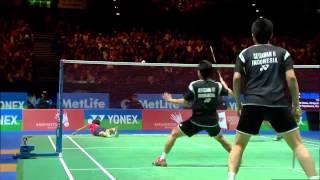 Badminton Highlights - Ahsan & Setiawan vs Endo & Hayakawa - All England 2014 MD Finals