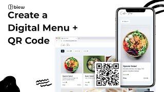 Create a digital menu & QR code with out coding