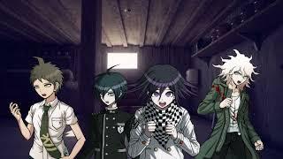 Nagito grounds Kokichi but ends up locking everyone in the basement (Shuichi and Hajima)are trapped
