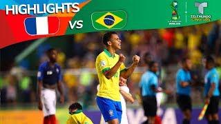 Francia vs. Brasil: 2-3 Goals & Highlights | Copa Mundial Sub-17 | Telemundo Deportes