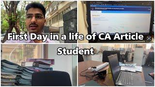 First day in a life of CA Article Trainee || CA ARTICLESHIP VLOG - 2 ||