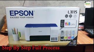 Epson L3115 printer installation process. Epson L3115 Unboxing and complete installation. #Epson