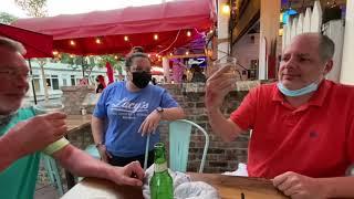 Billy the Skid & Road Trip Rich drink a Scorpion @ Lucy's Retired Surfers Bar - Key West, FL