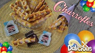 Churrofles - Churros waffles senza frittura ! ( con pâte á choux ) - #food #recipe #delicious