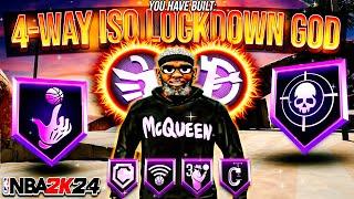NEW BEST 4-WAY ISO LOCKDOWN GOD BUILD IS THE BEST LOCKDOWN PG BUILD IN NBA 2K24! BEST ISO LOCK 2K24!