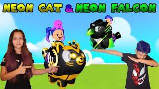PK XD Let's Make Neon Falcon and Neon Cat Ridables!!! Unicorn Party & Falcon Party.