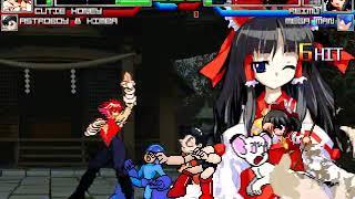 NICK54222 MUGEN: Cutie Honey and Astroboy and Kimba VS Reimu Hakurei and Mega Man