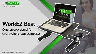 WorkEZ Best adjustable laptop stand and lap desk Key Features of this ergonomic aluminum riser stand