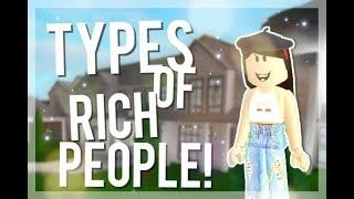 Types of RICH People In Bloxburg! | ROBLOX Bloxburg Skit | Faeglow