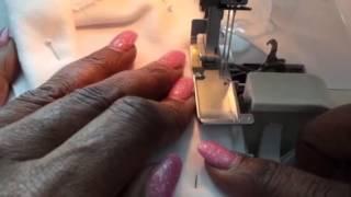 How to sew a knit blind hem on a serger overlock machine