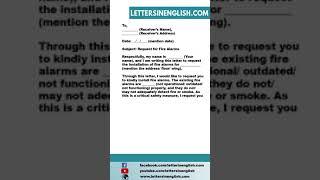 Request Letter for Fire Alarms - Sample Letter Requesting Fire Alarms