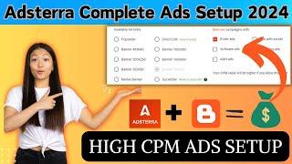 Adsterra High CPM Ads Setup | Adsterra Ads in blogger Complete Setup | adsterra ads not showing
