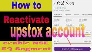 enable nse eq segment in upstox |