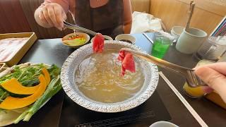 Eating the Most Expensive All-You-Can-Eat Hotpot Buffet in Tokyo Japan