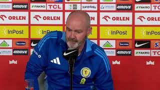 Steve Clarke FULL REACTION Poland 1-2 Scotland| Last gasp winner saves Scotland from relegation!