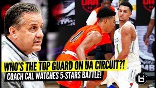 UK Coach Calipari Watches 5-Star Guard Battle! Jaden Springer vs Jalen Suggs UAA II KC Highlights!