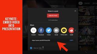 How to Embed a YouTube Video Into a Keynote Presentation