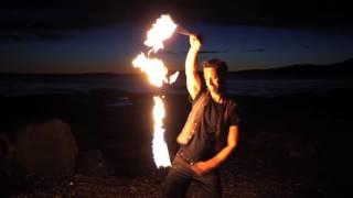 Nick Fire Dancing on the Beach