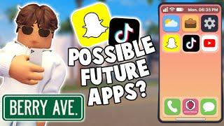 BERRY AVENUE *SNAPCHAT* UPDATE?  *POSSIBLE FUTURE APPS* | Roblox Berry Avenue