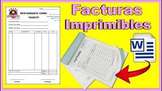 COMO CREAR FACTURA EN WORD FACIL - BOLETA DE VENTAS EN WORD 2024 ( IMPRIMIBLES )