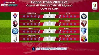 PES 2021 • Coppa Italia, Ottavi di Finale 2020/21 • Sfida ai Calci di Rigore • COM vs COM