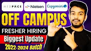 Medpace, Nielsen, Capgemini Biggest Hiring | OFF Campus Drive For 2024, 2023, 2022 Batch