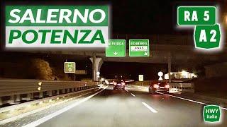 Autostrada A2 del Mediterraneo & Raccordo Autostradale 5 | SALERNO - POTENZA | Notturna