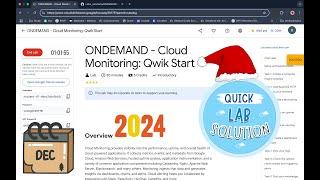 ONDEMAND - Cloud Monitoring: Qwik Start | #qwiklabs | #coursera  | [With Explanation️]