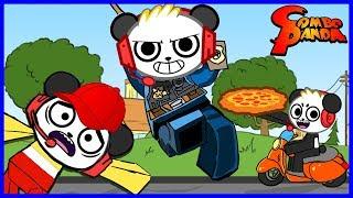 Best Jobs Ever! Escape McDonalds Pizza Place and Police man Let's Play Roblox with Combo Panda