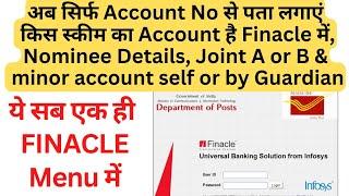 Customer account inquiry menu in finacle | Any account SB, PPF, SSA Type inquiry