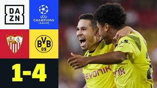 BVB siegt deutlich bei kriselnden Andalusiern: Sevilla - Dortmund 1:4 | UEFA Champions League | DAZN