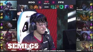 EDG vs FPX - Game 5 | Semi Finals LPL Spring 2021 playoffs | Edward Gaming vs FunPlus Phoenix G5