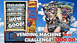 $100 Pokémon Vending Machine CHALLENGE! How Good is that!!! #reaction #pokemon #opening #fyp #cards