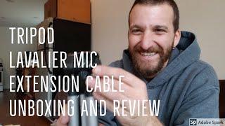 Tripod, Lavalier Mic and Extension Cable Unboxing and Review - Video