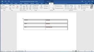 Changing Column Width And Row Height in Word : Resize and Adjust table cells in Word