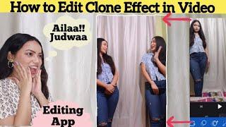 Clone effect video editing tutorial | Instagram clone reels | app name | filter | twin editor, judwa