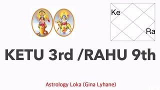 NEW INSIGHTS! KETU 3rd HOUSE /RAHU 9TH HOUSE