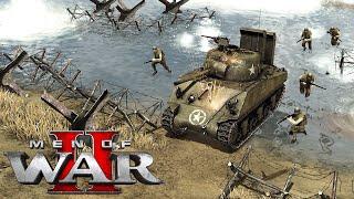Storming the Beaches of Normandy - Men of War 2 Gameplay