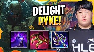 HLE DELIGHT IS CLEAN WITH PYKE SUPPORT! | HLE Delight Plays Pyke Support vs Rakan!  Season 2024