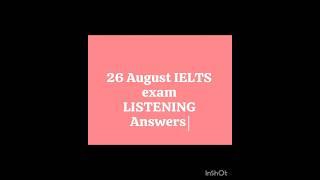 26 August 2023 LISTENING Answers