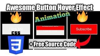 CSS Button Overlay on Hover Effect Animation + Free Source Code  #css #advancedcss #animation #tips