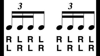 percussive arts society 40 international drum rudiments  2/40 single stroke fours